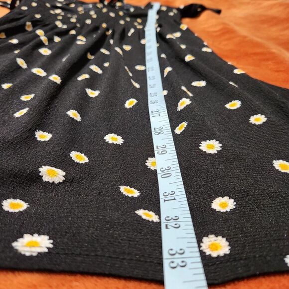 Jolie and Joy Summer Dress Size Large Black Floral Open Back New - Picture 9 of 12